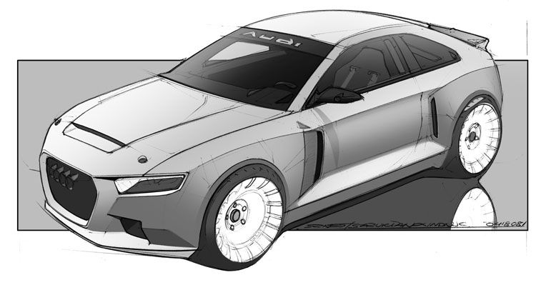 Audi quattro concept Design Sketch