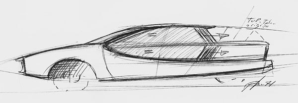 Pininfarina NSU RO design sketch